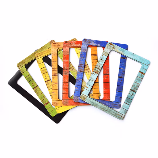 주문 작풍 에폭시 종이는 냉장고를 위한 나무로 되는 자석 사진 액자를 인쇄했습니다